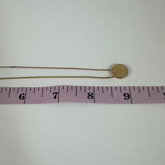 Vintage Christian Dior Necklace Gold Tone Pendant Logo Charm - Picture 9 of 11